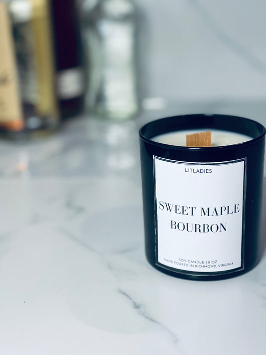 Sweet Maple Bourbon 8 OZ Black Tumbler