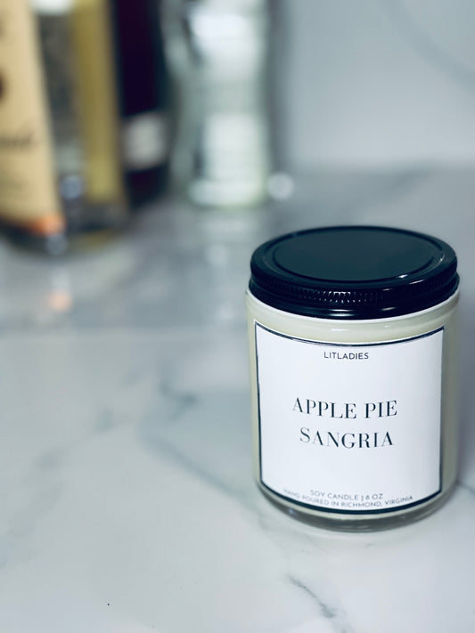 Apple Pie Sangria 8 OZ Clear Jar Candle