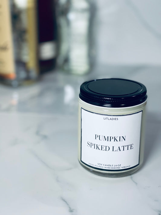 Pumpkin Spiked Latte 8 OZ Clear Jar Candle