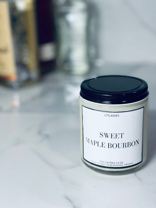 Sweet Maple Bourbon 8 OZ Clear Jar Candle