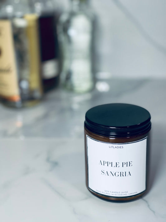 Apple Pie Sangria 8 OZ Amber Jar